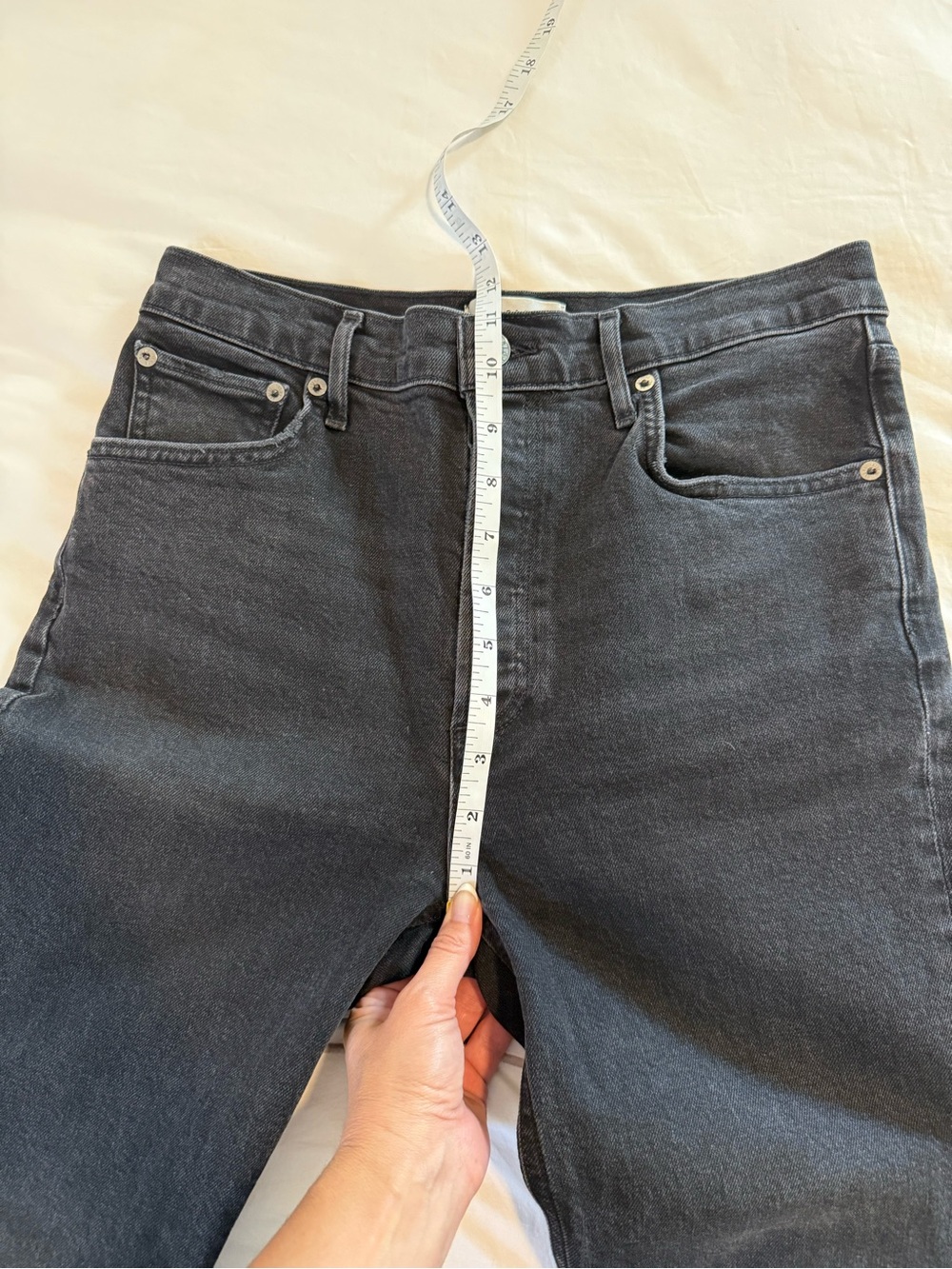AGOLDE Riley High Rise Straight Crop Jeans 28 - Picture 12 of 13